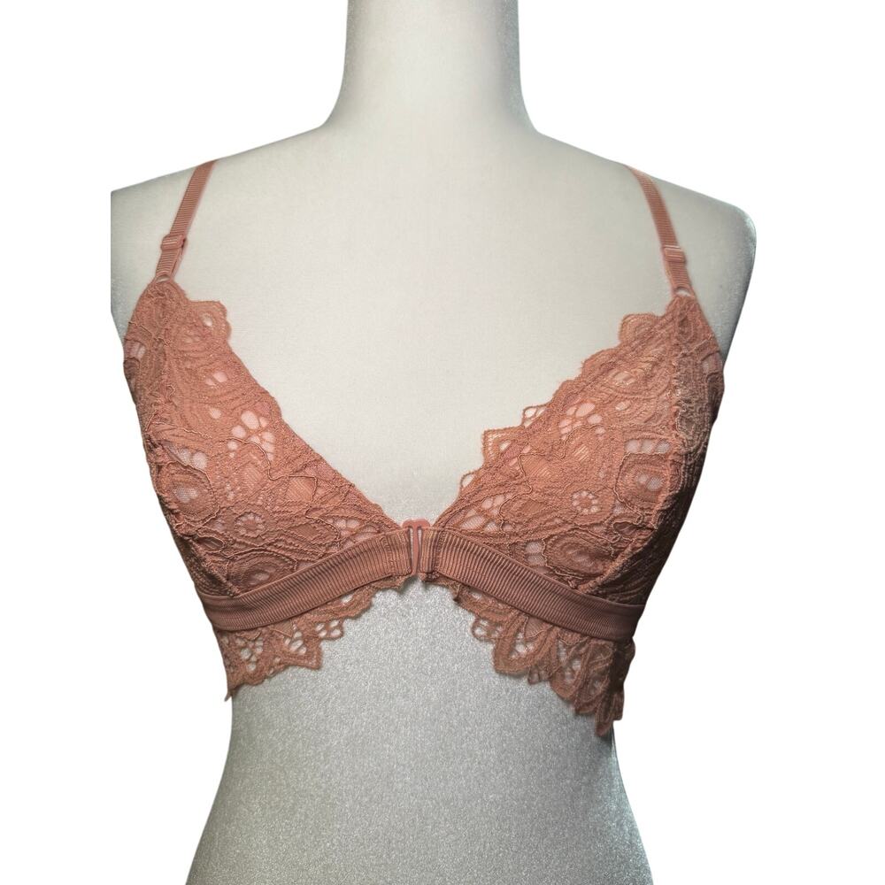 ThirdLove Lace Front Closure Racerback Bralette, Terracotta, Medium